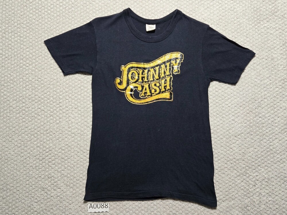 Johnny Cash Authentic 1970s Vintage Vinyl Graphic T-Shirt ~ Stedman ~Men’s Small
